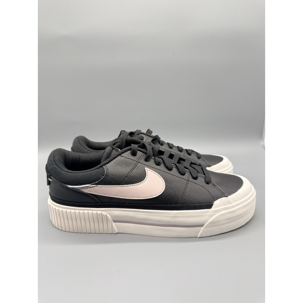 Nike Women Court Legacy Lift Black White Casual Platform Shoe DM7590 002 Size 20